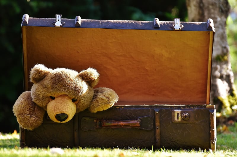 Repurposed vintage suitcases